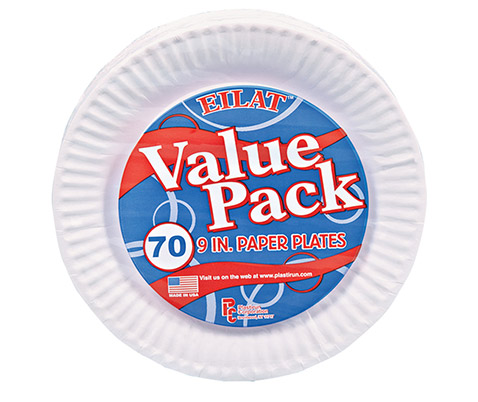 Pack of paper shop plates